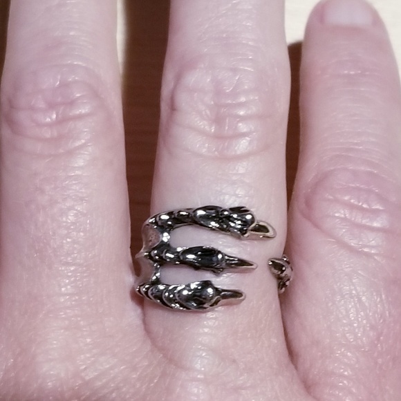 925 Sterling Silver Ring Dragon Claw STATEMENT - Picture 4 of 8